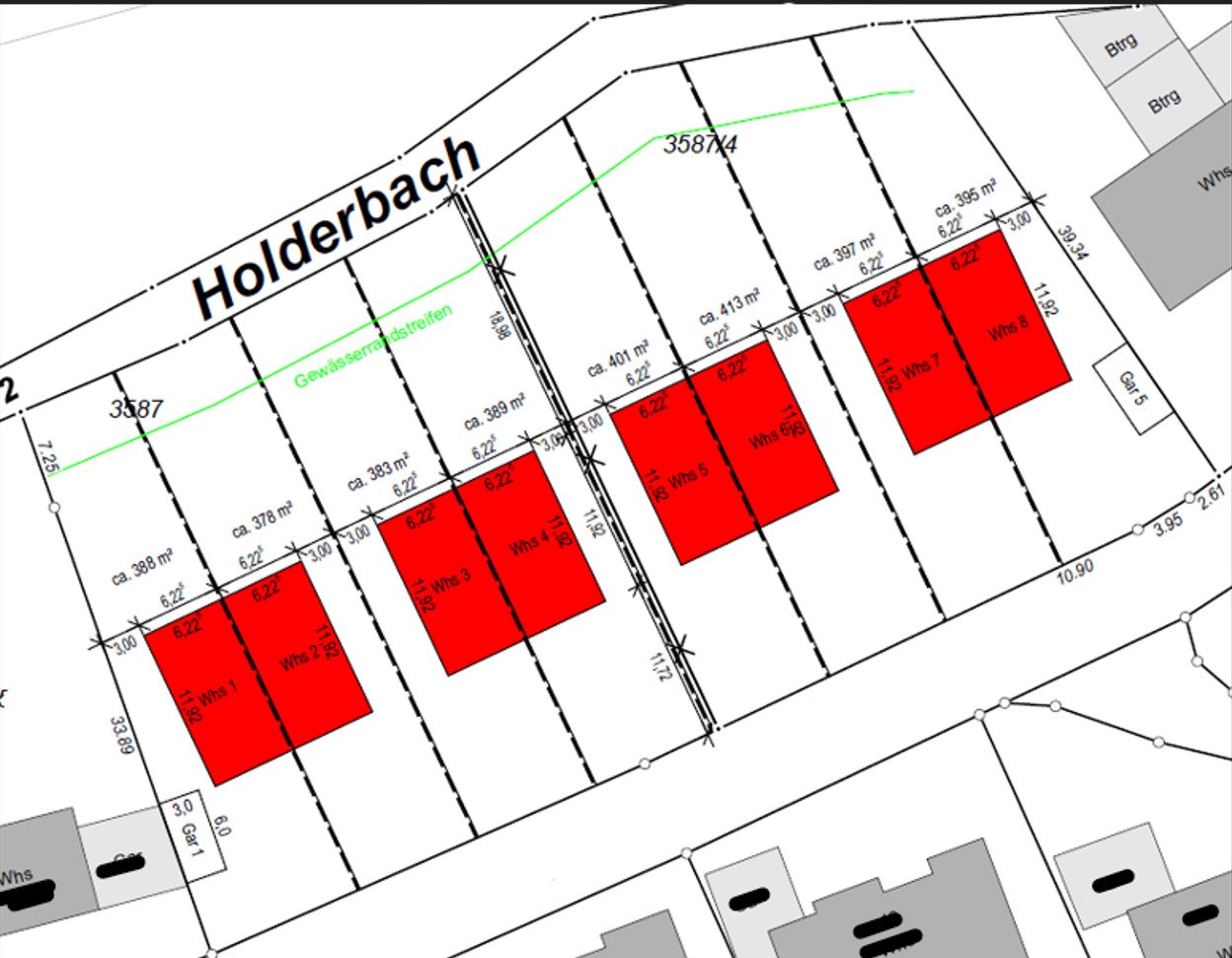 Doppelhaushälfte auf naturnahem und flachem Grundstück